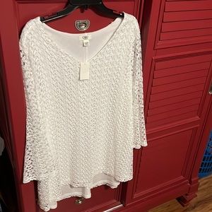 White Size 18/20 Cato blouse. New with tags.